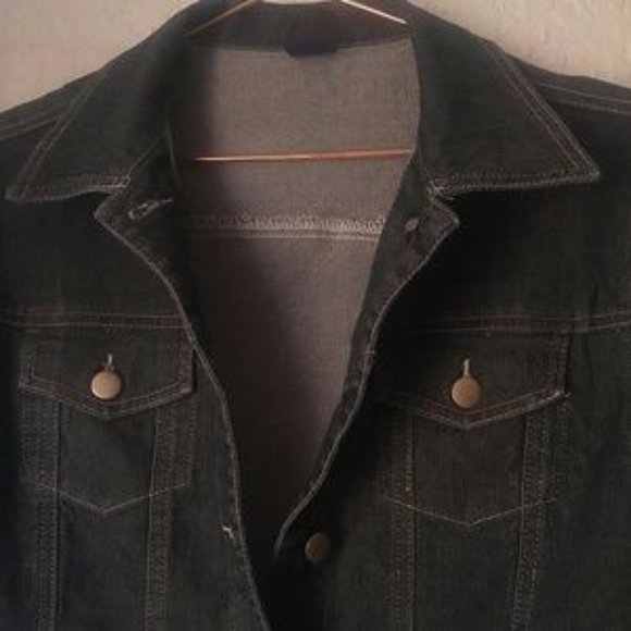 GAP Denim Jean Jacket with 3/4 Sleeves Front Button Closure - Picture 5 of 7